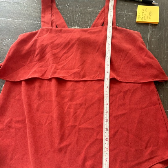 Ann Taylor ruffle tank Burnt orange - Picture 8 of 10